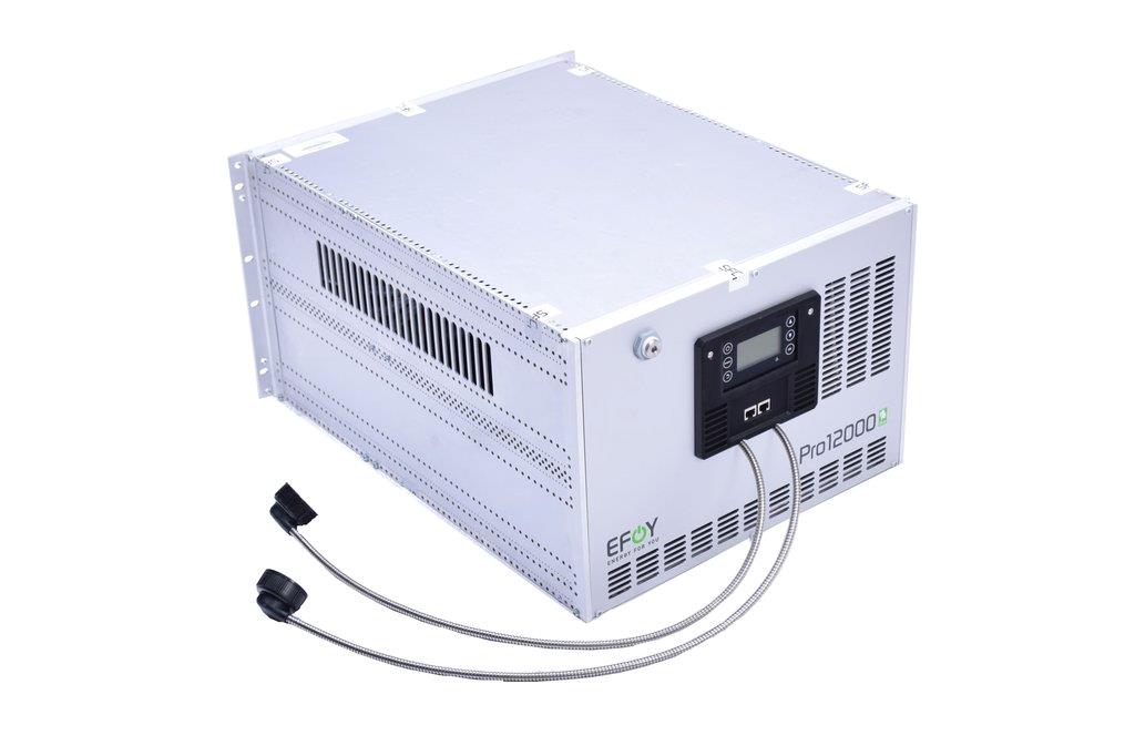 24V DC 500W EFOY Fuel Cell Pro
EFOY PRO 12000 Duo set 12/24V DC
charges your battery to full capacity