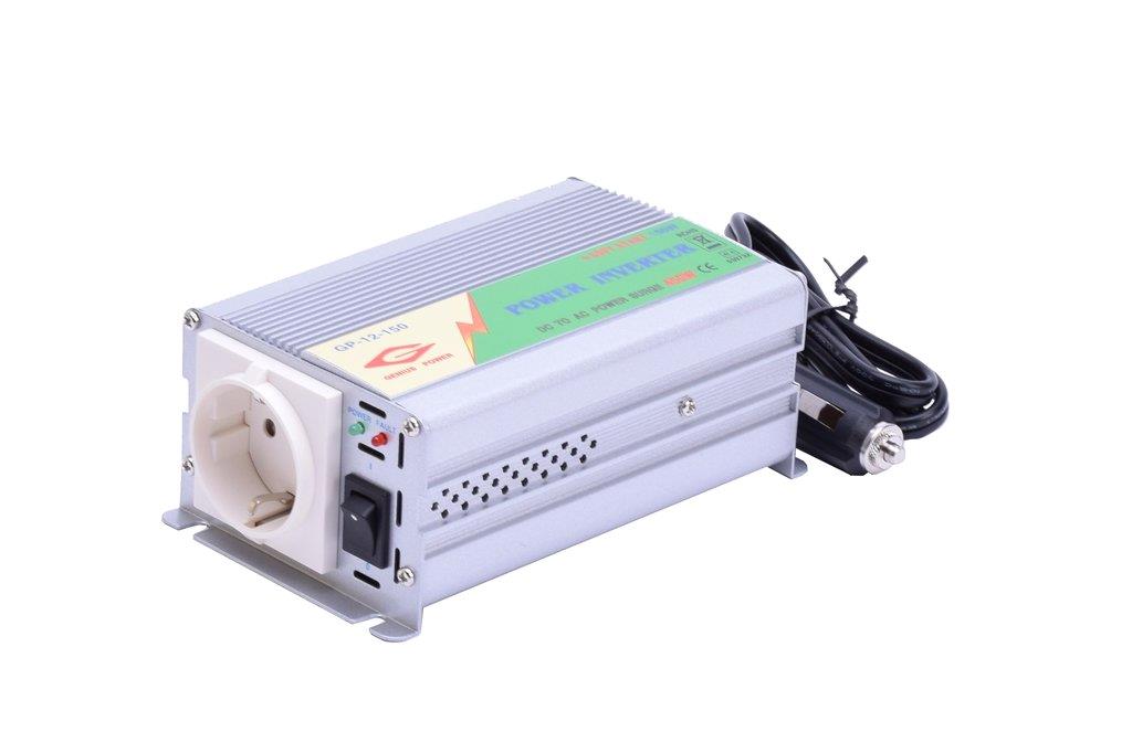 12V DC - 230V AC 150W Genius Inverter
12V Modified Sinus Inverter 150W
Converts 12V battery power to 230V