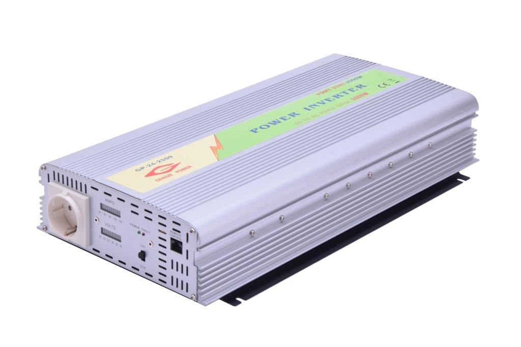 24V DC - 230V AC 2500W Genius Inverter
24V Modified Sinus Inverter 2500W
Converts 24V battery power to 230V