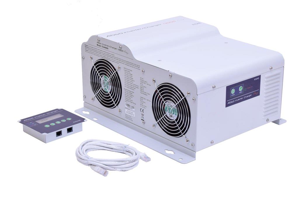 24V DC - 230V 4000W 90A Kisae Combi
Combined 4000W True Sine inverter
90A Multi-stage charger