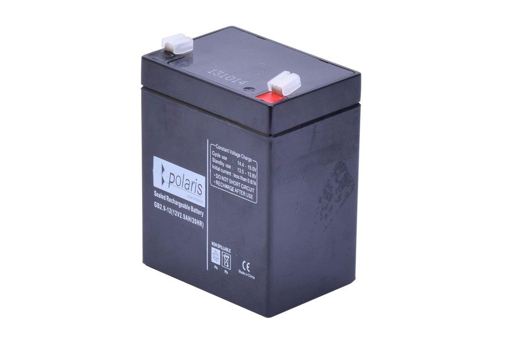 12V 2,9Ah Battery AGM
Lead Acid / Pb Battery 12V 2,9Ah
Rechargeable AGM