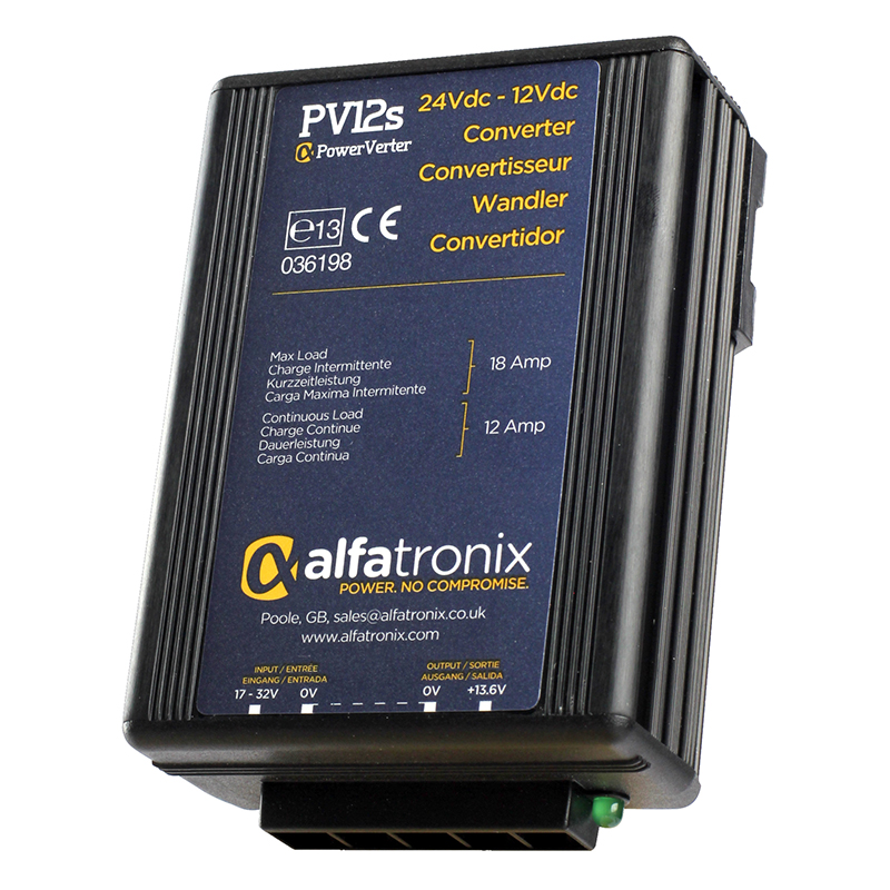 24Vdc-12Vdc 18Amp converter
Alfatronix switchmode converter