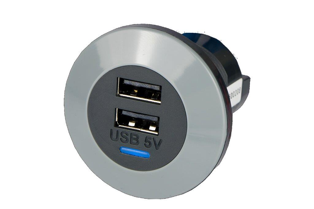 2/24-5V 3.0A USB charger
PV Front Fitted Double Output
USB Charger IP65
