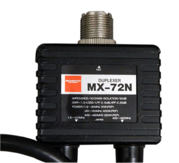 MX72N Duplexer
LP:1,6-30MHz / 140-150MHz
HP: 400-460