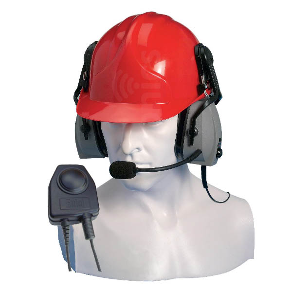 CHP450HD/DX Double ear-cup ear defender.
With large PTT (Hard hat use only)