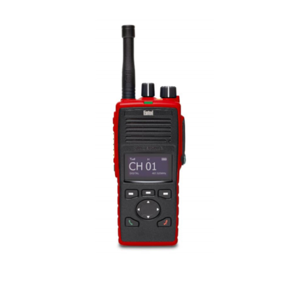 DT985FF MED, ATEX Fire Fighter Portable
ATEX II 2G Ex ib IIC T4 Gb
UHF 450-470Mhz TX Power 1 Watt