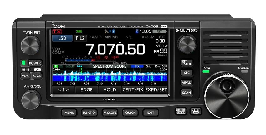 IC-705 Icom All Mode Transceiver
HF/50 /144 / 430 MHz