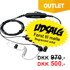 KHS-11BL Kenwood 2-wire Palm Microphone
with earpiece