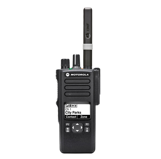 DP4601e VHF Motorola Digital Handheld
Radio incl. battery, antenna, belt clip
Charger not included