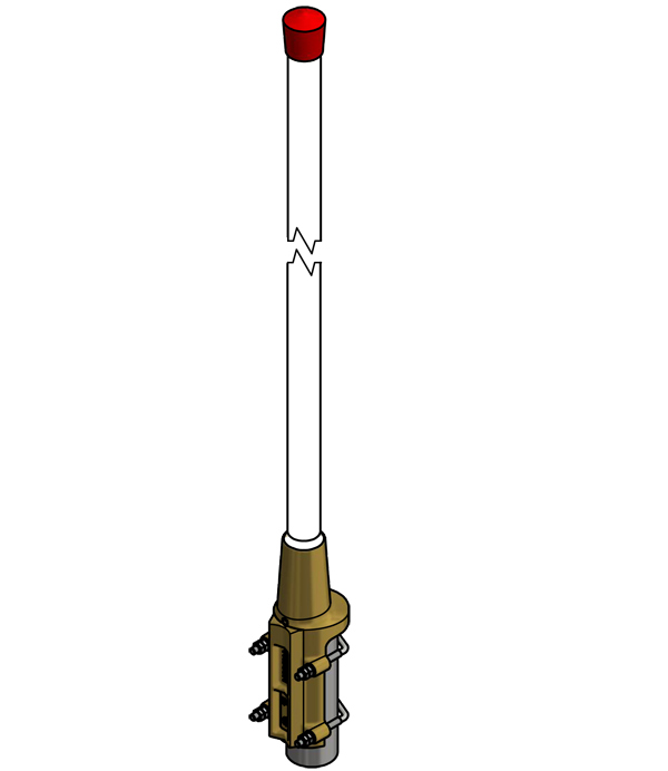 CXL 108-185C 0 dBi, Broad-Band Base ant.
and Marine Antenna for 108 - 185 MHz
