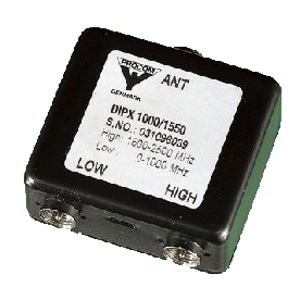 DIPX 1000/1550 PROCOM FILTER
L: 0-1000MHz  H: 1550-2500MHz
DC Low