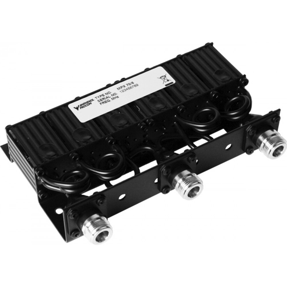 MPX 70/6L-9/13N Procom Duplex filter
6 Resonator Mini-Duplexer med N female
9-13 MHz duplex spacing