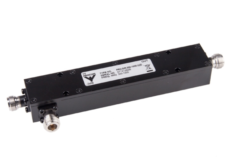 PRO-DIR 300-1000-6 dB-N(f)
100 W Directional Coupler with 6 dB
coupling covering the 300 - 1000 MHz ban