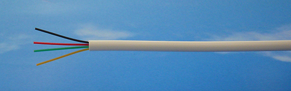 Telefon kabel 4xAWG26 Hvid Fladtkabel