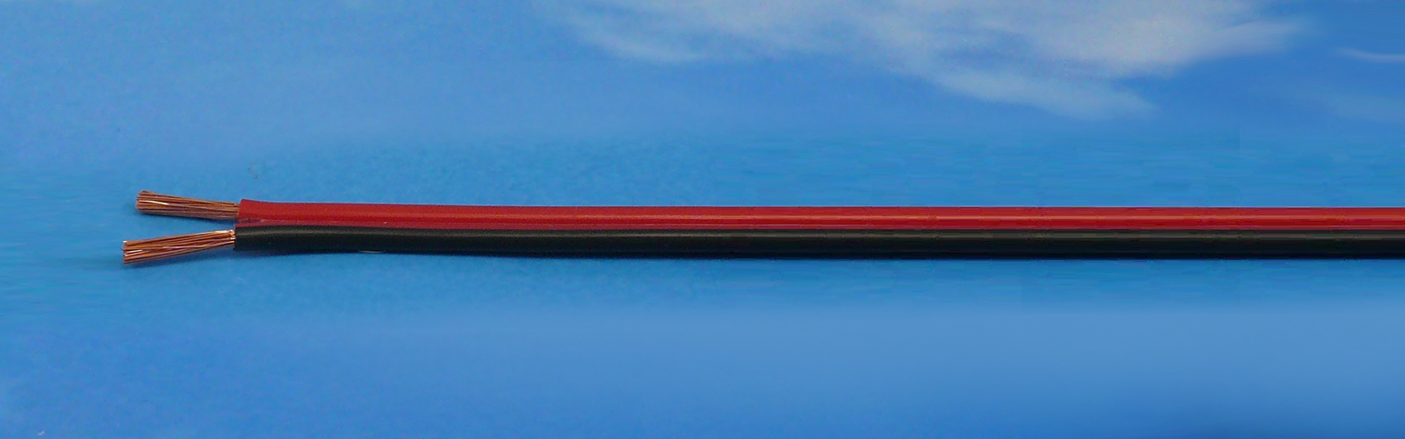 Red/Black  2 x 0,75 mm2
