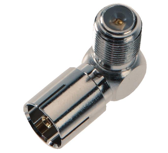 Adaptor F-female/IEC female vinkel