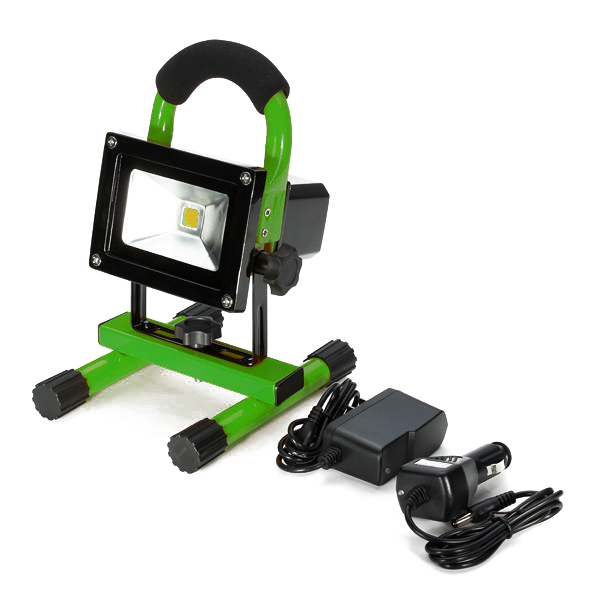 LED FL-10C, naturhvid 10W opladelig  12V
Lithium-ion 4400mAh 7,4V ladetid 5 timer