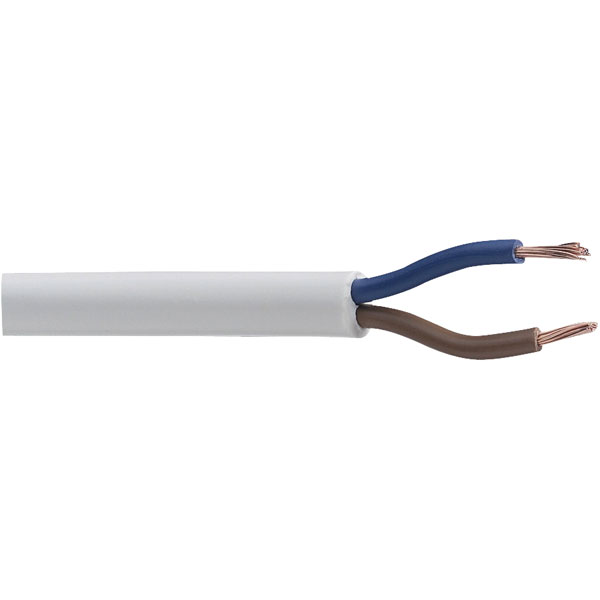 H03VVH2-F 2X0,75 WH/100 hvid