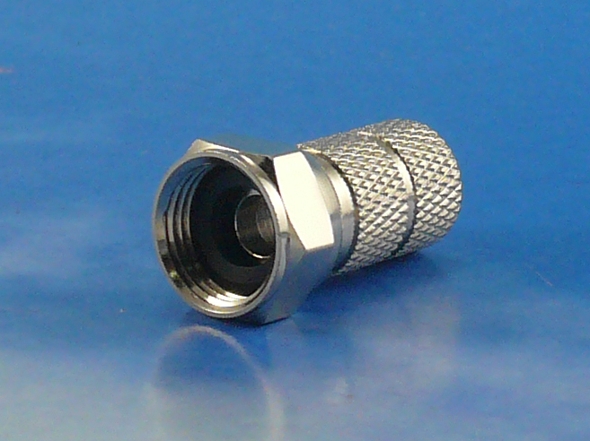 F male Connector for 5,9mm Twist-on