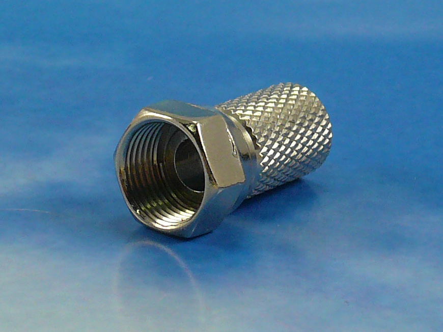F male Connector for 6,8mm Twist-on