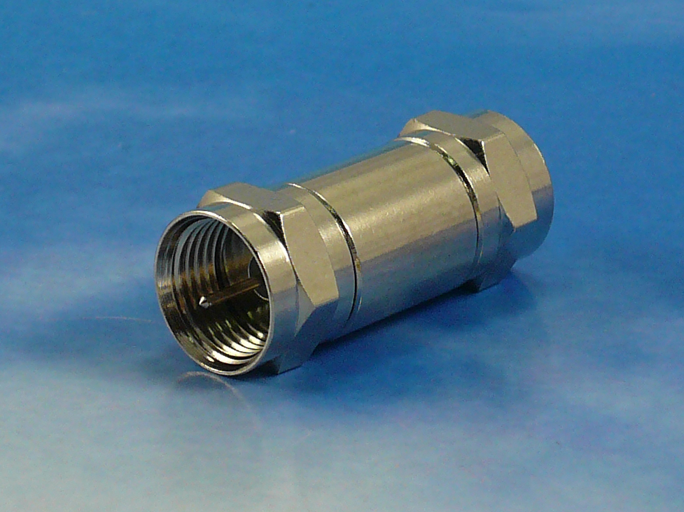 F adaptor con. male / male adaptor