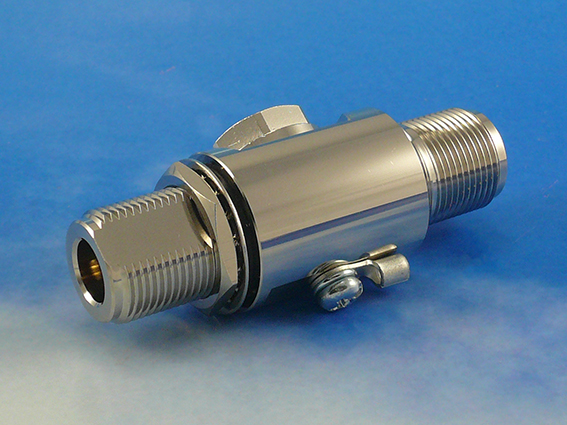 Lightning Arrester N female/female Bulk
DC-3GHz, Supplied without Gastube, IP67 at the panel section,mated
see data sheet for selection of gastube