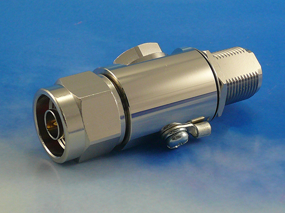 Lightning Arrester N male/female Bulk
DC-3GHz, Supplied without Gastube, IP67 at the panel section mated
see data sheet for selection of Gastube